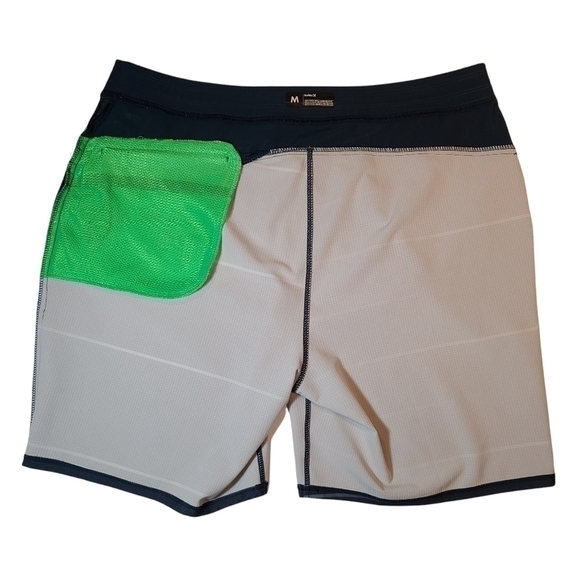 HURLEY Men's Boardshorts Stripe Flat Waistband No Mesh Shorts Swimwear Swimsuits - Picture 6 of 8